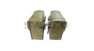 For Royal Enfield Goan Classic 350 Leather Pannier Olive Green Bags With Mounting - SPAREZO